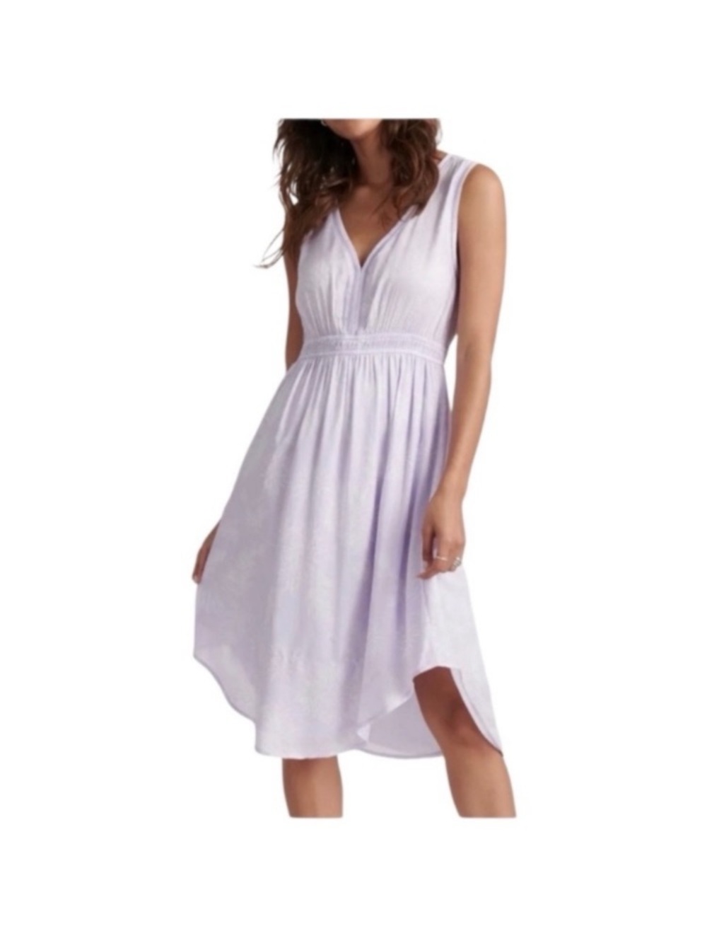 Lucky Brand Sleeveless V-Neck Lilac Midi Dress size S